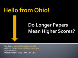 Correlations between Longer Student Papers and Higher