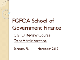 FGFOA School of Government