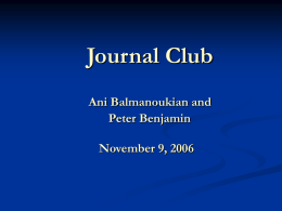 Journal Club - Hopkins Medicine