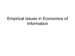 An introduction to the empirical relevance of Information
