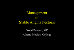 Management of Stable Angina Pectoris