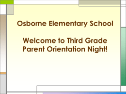 Osborne Elementary School Third Grade