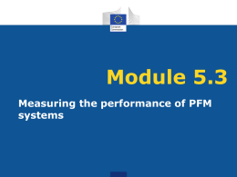 Measuring PFM performance: PEFA