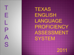 Texas English Language Proficiency Assessment System
