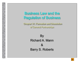 Business Law and the Regulation of Business Chapter 31