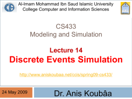 CS433- Simulation and Modeling