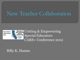 New Teacher Collaboration