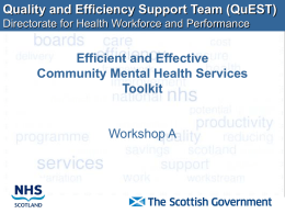 Efficient and Effective Community Mental Health Services