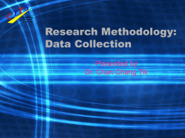 Research Methodology: Data Collection