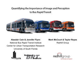 A framework for BRT in the United States – Characteristics