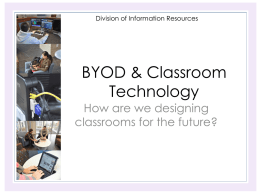 BYOD & Classroom Technology - The University of Scranton