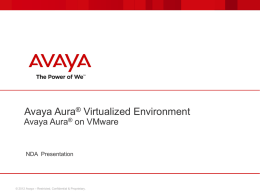 Avaya Networking Overview