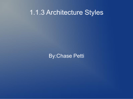 1.1.3 Architecture Styles