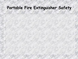 Portable Fire Extinguisher Safety