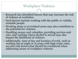 Workplace Violence - Indiana University of Pennsylvania