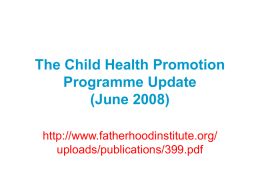 The Child Health Promotion Programme Update (June 2008)
