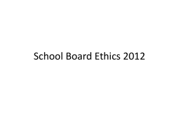 School Board Ethics 2012