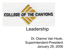 Leadership - College of the Canyons