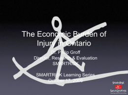 The Economic Burden of Injury in Ontario