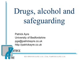 Drugs, alcohol and safeguarding