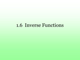 P-4 Inverse Functions