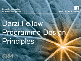 Darzi Design Models - University of Leeds