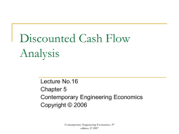 Discounted Cash Flow Analysis