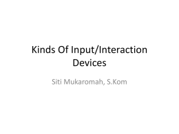 Kinds Of Input Devices
