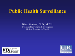 Public Health Surveillance - Virginia Commonwealth University