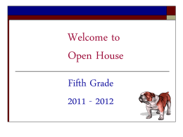 Welcome to Bullard Elementary Open House 2004-2005
