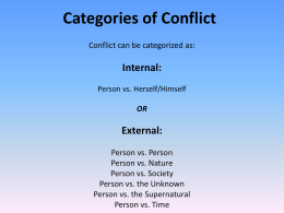 Categories of Conflict - Ms. Spurr