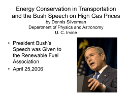 Bush Speech on High Gas Prices