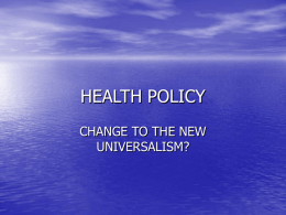 HEALTH POLICY - BRUNEI RESOURCES