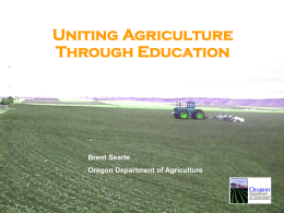 Oregon Agriculture Not Just a Pretty Picture