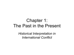 Chapter 1: The Past in the Present