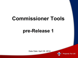 Commissioner IT Toolbox Capabilities Requirements Release 1