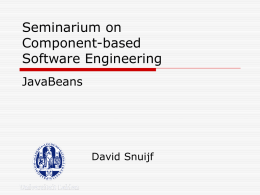 Seminarium on Component-based Software Engineering