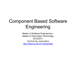 Component Based Softyware Engineering