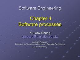 Software Engineering Chapter 4 Software processes