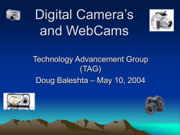 Digital Camera’s and WebCams