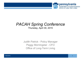 PACAH FISCAL OFFICERS GROUP MEETING Friday, January …
