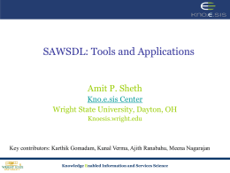 SAWSDL: Tools and Annotation