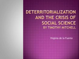Deterritorialization and the crisis of social science by