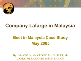 Lafarge in Malaysia - 2005