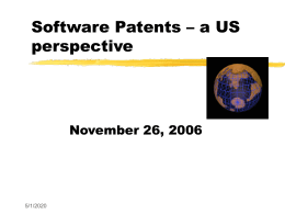 Recent Trends in Software/Business Methods Patents