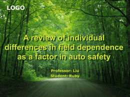 A review of individual differences in field dependence as
