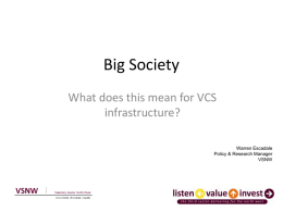 Big Society - Voluntary Sector North West