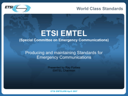 ETSI PowerPoint Presentation Template
