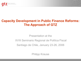 Capacity Development in Public Finance Reforms: The