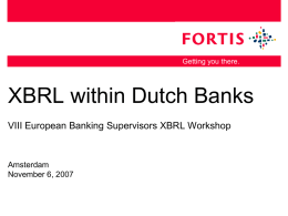 XBRL within Dutch Banks
